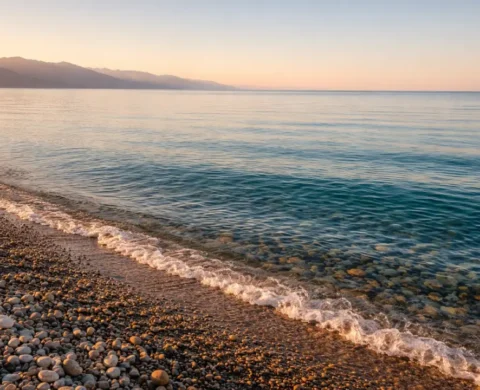 Пейзаж, озеро Алаколь, поселок Акши, фото Inju Luxury Residence