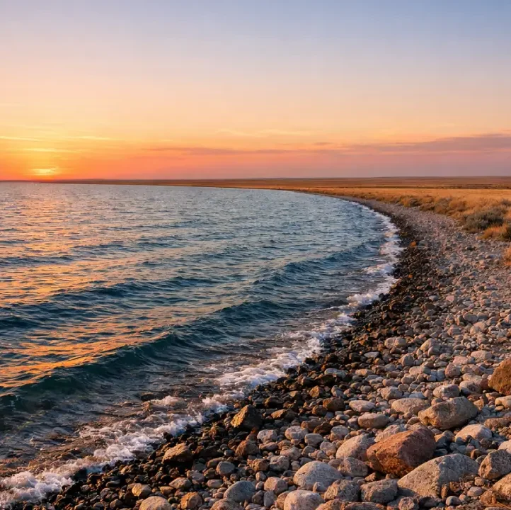 Вид на озеро Алаколь, фото Inju Luxury Residence